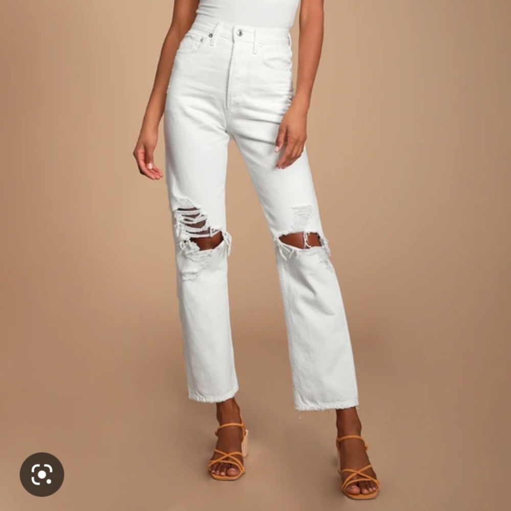 Agolde  white loose fit jeans sz 29